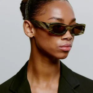 A. KJÆRBEDE Sonnenbrille Frida - Striped Horn