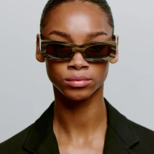 A. KJÆRBEDE Sonnenbrille Frida - Striped Horn