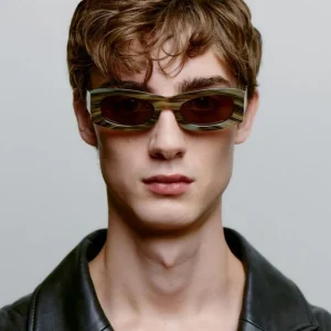 A. KJÆRBEDE Sonnenbrille Frida - Striped Horn