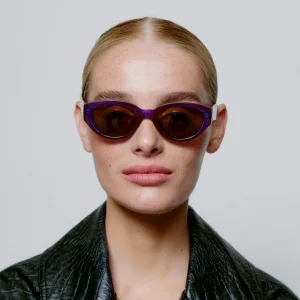 A. KJÆRBEDE Sonnenbrille Winnie - Purple Transparent