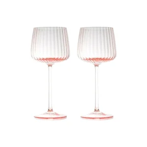 Anna von Lipa Weißwein Gläser Ripple rosa - 2er Set