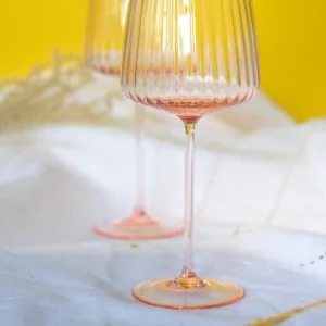 Anna von Lipa Weißwein Gläser Ripple rosa - 2er Set