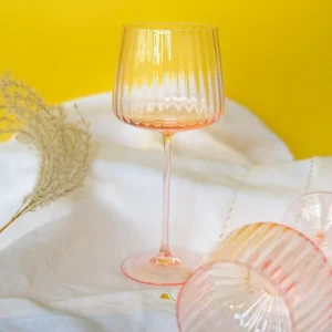 Anna von Lipa Weißwein Gläser Ripple rosa - 2er Set