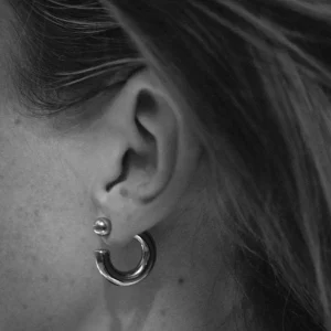 Bandhu Hoop dot earrings vergoldet
