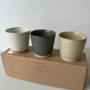 Bornholms Keramikfabrik Original Cup Moods Collections Stone Island, Creamy White, Sand - 3er Set