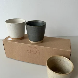 Bornholms Keramikfabrik Original Cup Moods Collections Stone Island, Creamy White, Sand - 3er Set