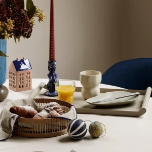 Broste Copenhagen Christbaum Glocke Stripe Pulp Intense Blue - 6cm