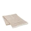 Broste Copenhagen Decke "Frankie" Baumwolle 130x180cm - Gold / Braun