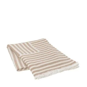 Broste Copenhagen Decke "Frankie" Baumwolle 130x180cm - Gold / Braun