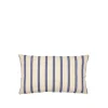 Broste Copenhagen Kissenbezug Dagmar Baumwolle/Leinen 30x50cm - Off White / Intense Blue
