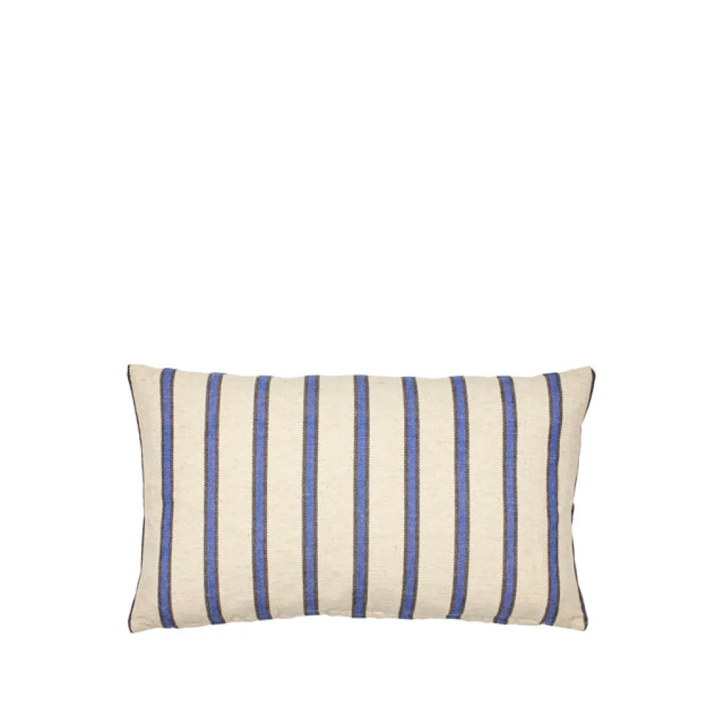 broste_copenhagen_kissenb_0.webp Broste Copenhagen Kissenbezug Dagmar Baumwolle/Leinen 30x50cm - Off White / Intense Blue