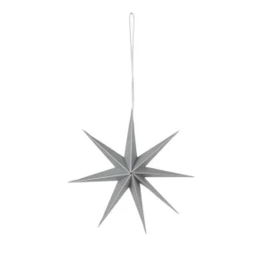 Broste Copenhagen Papier Dekostern "Star" Silver - 15cm