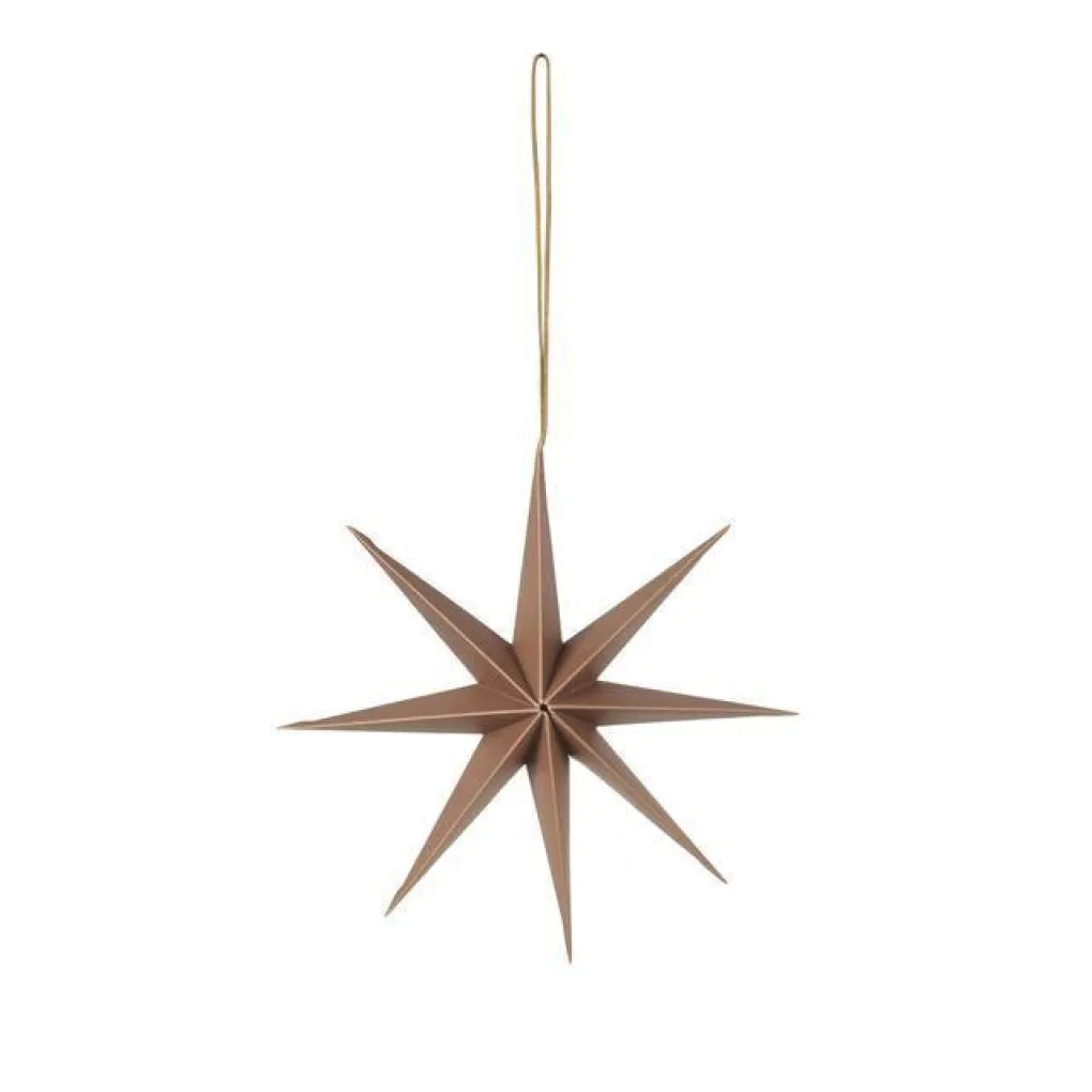 broste_copenhagen_papier__0-6.webp Broste Copenhagen Papier Dekostern "Star" Indian Tan - 15cm