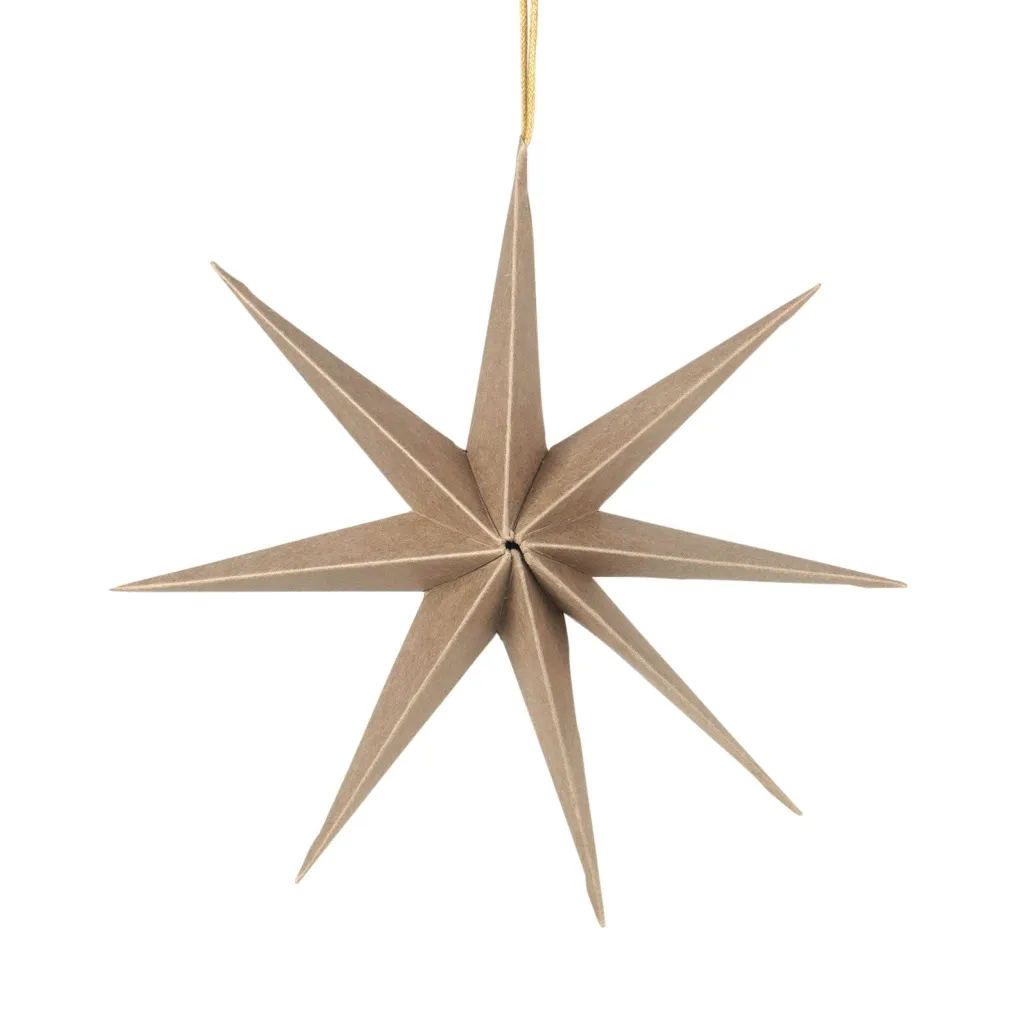 broste_copenhagen_papier__0.webp Broste Copenhagen Papier Dekostern "Star" Natural Brown - 50cm