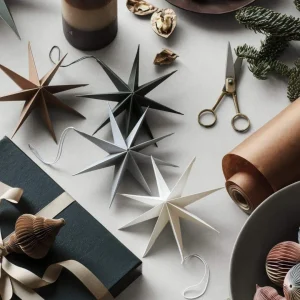 Broste Copenhagen Papier Dekostern "Star" Natural Brown - 15cm