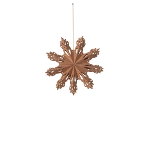 Broste Copenhagen Snowflake Weihnachtsstern Papier Natural Brown - 15cm