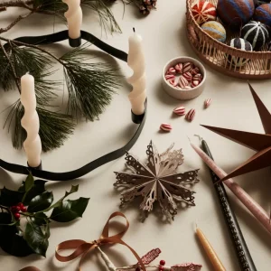 Broste Copenhagen Snowflake Weihnachtsstern Papier Natural Brown - 15cm