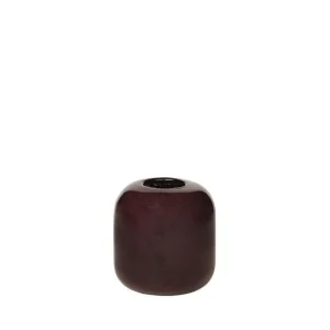 Broste Copenhagen Vase Kai Glas - puce aubergine 12,5x13,5 cm