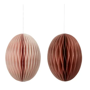 Bungalow DK Paper Deco Egg Swirl Large Rosé - 2er Set
