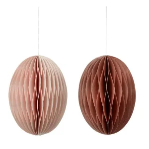 Bungalow DK Paper Deco Egg Swirl Large Rosé - 2er Set