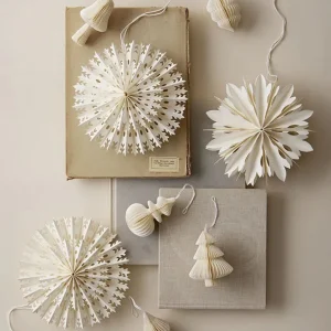 Bungalow DK Papier Ornament Crystal White - 21cm