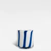 By on Calore Windlicht blau/weiß - 10 cm