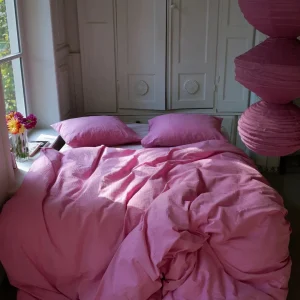 CRSP - Bettbezug Set Einzelbett Sunset Pink (2 tlg.) - 140x200/220cm + 60x70cm