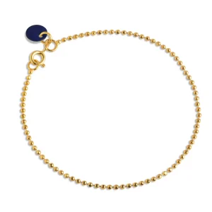 Enamel Copenhagen Armband Ball Chain Midnight - 18k vergoldetes 925er Sterlingsilber