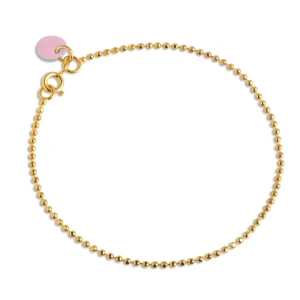 Enamel Copenhagen Armband Ball Chain Flamingo - 18k vergoldetes 925er Sterlingsilber