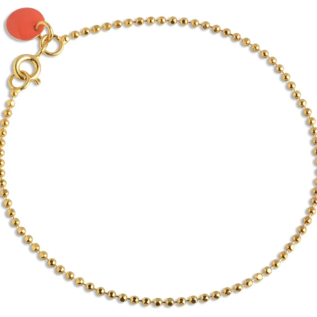 enamel_copenhagen_armband_0-7.webp Enamel Copenhagen Armband Ball Chain Coral - 18k vergoldetes 925er Sterlingsilber