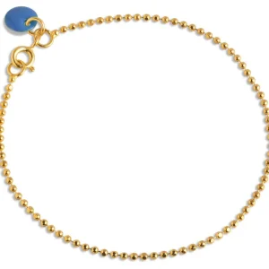 Enamel Copenhagen Armband Ball Chain Cornflower - 18k vergoldetes 925er Sterlingsilber
