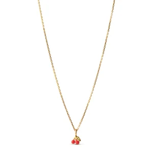 Enamel Copenhagen Halskette Cherry - 18k vergoldetes 925er Sterlingsilber