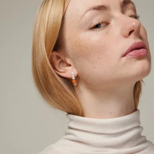 Enamel Copenhagen Hoops Kalea - pearls, orange and light yellow