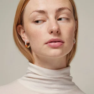 Enamel Copenhagen Hoops Kalea - pearls, orange and light yellow