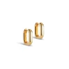 Enamel Copenhagen Hoops Square 15 mm - 18k vergoldetes 925er Sterlingsilber