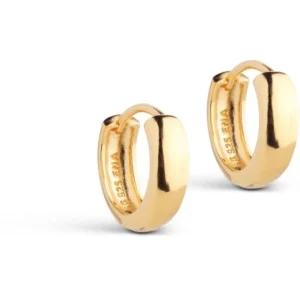 Enamel Copenhagen Ohrringe Classic Wide 15mm - 18k vergoldetes 925er Sterlingsilber