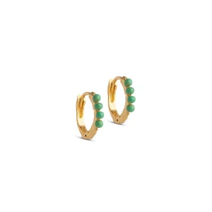 Enamel Copenhagen Ohrringe Paula 10mm Green - 18k vergoldetes 925er Sterlingsilber