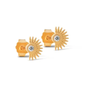 Enamel Copenhagen Ohrstecker Petite Soleil - 18k vergoldetes 925er Sterlingsilber