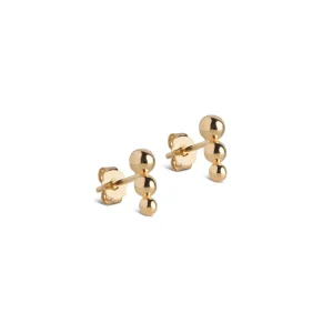 Enamel Copenhagen Ohrstecker Trinity - 18k vergoldetes 925er Sterlingsilber
