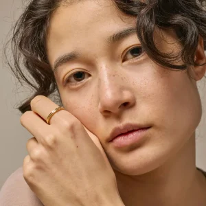 Enamel Copenhagen Ring Mom - 925er Sterlingsilber vergoldet