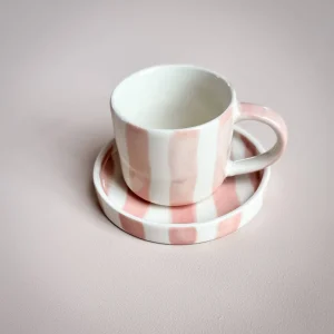 Magazin Minori Espresso Tassen Stripes Incanto Rosé 2er Set - 4 Teile