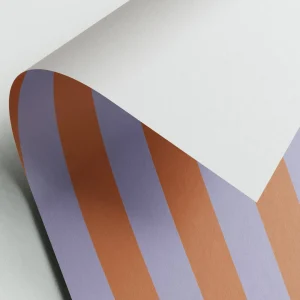 Naturbedacht Geschenkpapier Streifen lila/orange