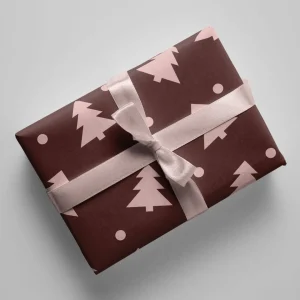 Naturbedacht Geschenkpapier Tannenbäume
