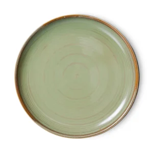 HKliving Chef Ceramics Dessert Teller Moss Green - 20cm