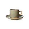 HKliving Chef Ceramics Tasse und Untertasse Moss Green