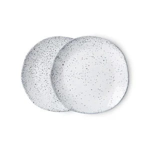 HKliving Gradient Keramik Teller Creme 16cm - 2er Set