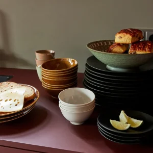 HKliving Kyoto Ceramics Japanese Desert Plate matt black