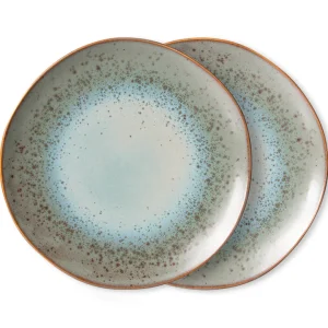 HKliving 70s Dinner Plates Mineral 29cm - 2er Set