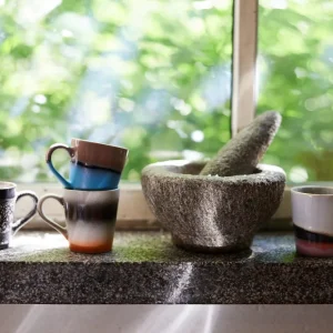 HKliving 70s Espresso Tassen Funky - 4er Set