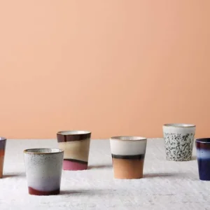 HKliving 70's Keramik Becher 